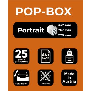 Exacompta zásuvkový box POP-BOX 4 zásuvky černý Harlequin