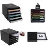 Exacompta 309738D Zásuvkový box Big Box Plus 5 zásuvek stříbrná metalíza