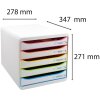 Exacompta zásuvkový box Big Box Plus 5 zásuvek White Harlequin