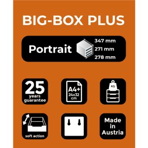 Exacompta zásuvkový box Big Box Plus 5 zásuvek Černá/Harlequin