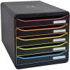 Exacompta zásuvkový box Big Box Plus 5 zásuvek Černá/Harlequin