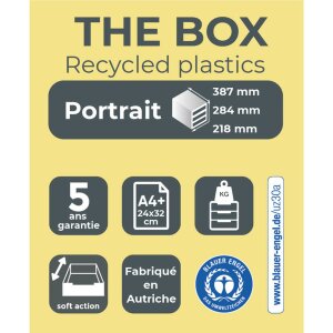 Exacompta 221014D Zásuvkový box THE BOX 5 otevřených zásuvek EcoBlack Black