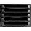 Exacompta 221014D Zásuvkový box THE BOX 5 otevřených zásuvek EcoBlack Black