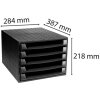 Exacompta 221014D Zásuvkový box THE BOX 5 otevřených zásuvek EcoBlack Black
