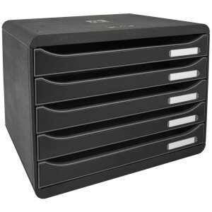 Exacompta 308714D Zásuvkový box Big Box Plus Horizon Black 5 zásuvek