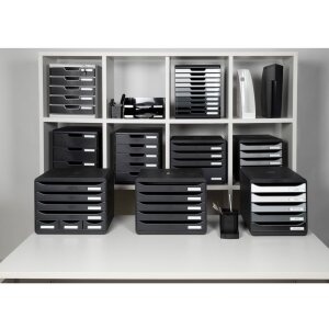 Exacompta 308714D Zásuvkový box Big Box Plus Horizon Black 5 zásuvek