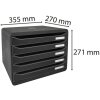 Exacompta 308714D Zásuvkový box Big Box Plus Horizon Black 5 zásuvek