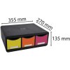 Exacompta TOOLBOX úložný modul 3 zásuvky duhové 13,5 cm vysoké