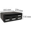 Exacompta 319714D TOOLBOX Úložný modul se 4 zásuvkami Černá lesklá