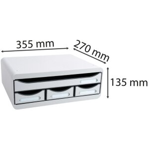 Exacompta 319740D TOOLBOX úložný modul 4 zásuvky světle šedá