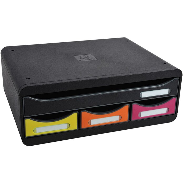 Exacompta 319798D TOOLBOX úložný modul 4 zásuvky duhové 13,5 cm vysoké