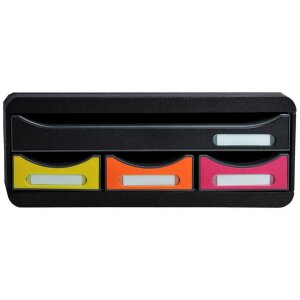 Exacompta 319798D TOOLBOX úložný modul 4 zásuvky duhové 13,5 cm vysoké