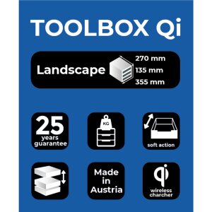 Exacompta TOOLBOX MINI 4 zásuvky Qi nabíjecí stanice duha