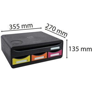 Exacompta TOOLBOX MINI 4 zásuvky Qi nabíjecí stanice duha