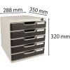 Exacompta zásuvkový box MODULO A4 černý 5 uzamykatelných zásuvek