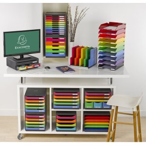 Exacompta 301798D Zásuvkový box MODULO A4 5 uzavřených zásuvek duha