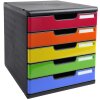 Exacompta 301798D Zásuvkový box MODULO A4 5 uzavřených zásuvek duha