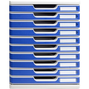 Exacompta Modulo A4 10 zásuvek Blue Office