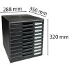 Exacompta zásuvkový box MODULO DIN A4 černý 10 uzavřených zásuvek