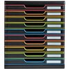 Exacompta zásuvkový box MODULO A4 Black/Harlequin 10 uzavřených zásuvek