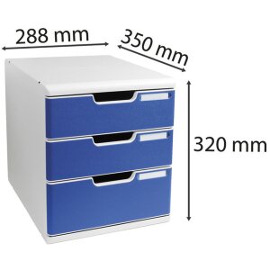 Exacompta 325003D Zásuvkový box MODULO A4 3 uzavřené zásuvky