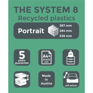 Exacompta 226040D Zásuvkový box The System 8 světle šedý