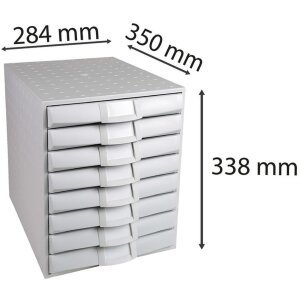 Exacompta 226040D Zásuvkový box The System 8 světle šedý