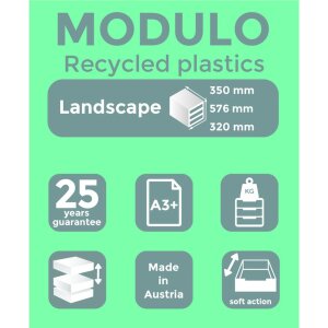 Exacompta MODULO A3 zásuvkový box 10 zásuvek Modrá Velikost DIN A3