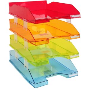 Exacompta sada 4 zásobníků na dopisy COMBO MIDI Linicolor barevné provedení A4+