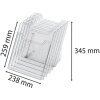 Exacompta 60258D Stolní stojan na brožury A4 5 přihrádek Exacryl crystal transparentní