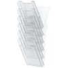 Exacompta nástěnný stojan na brožury 6 přihrádek A4 crystal vertical připravený k montáži