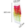 Exacompta 64799D Nástěnný držák brožur 6 přihrádek A4 duhové barvy Linicolor®
