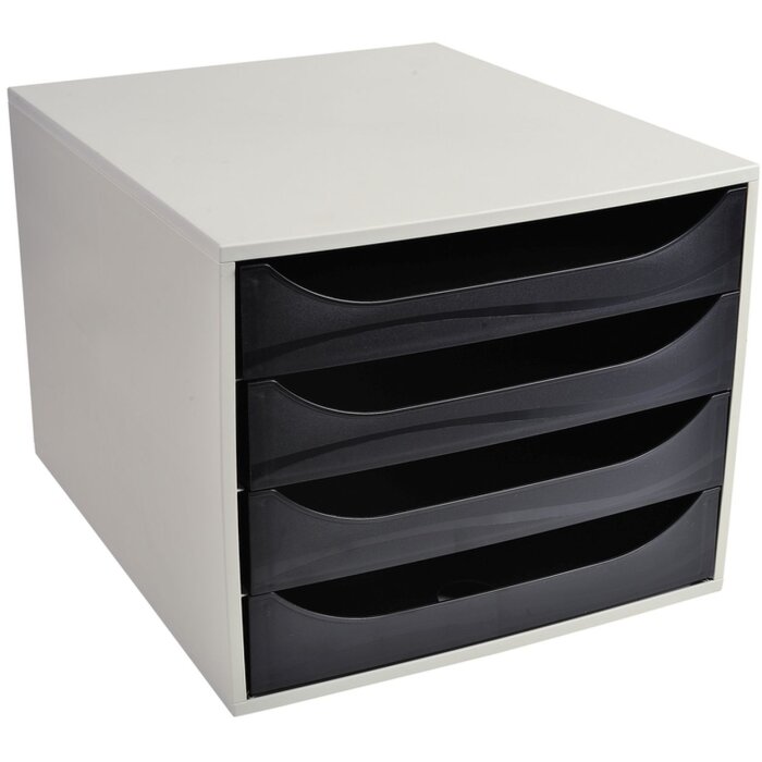 Exacompta ECOBOX zásuvkový box 4 zásuvky černý
