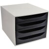 Exacompta ECOBOX zásuvkový box 4 zásuvky černý