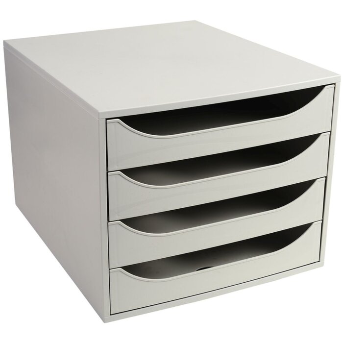 Exacompta ECOBOX zásuvkový box 4 zásuvky šedá 348x284x234 mm