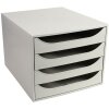 Exacompta ECOBOX zásuvkový box 4 zásuvky šedá 348x284x234 mm