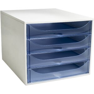 Exacompta 228610D ECOBOX zásuvkový box 4 zásuvky ledově modrá A4