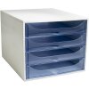 Exacompta 228610D ECOBOX zásuvkový box 4 zásuvky ledově modrá A4