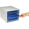 Exacompta 228610D ECOBOX zásuvkový box 4 zásuvky ledově modrá A4