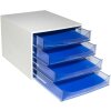 Exacompta 228610D ECOBOX zásuvkový box 4 zásuvky ledově modrá A4