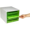 Exacompta OBOX zásuvkový box 4 zásuvky jablečně zelená 348x284x234 mm