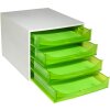 Exacompta OBOX zásuvkový box 4 zásuvky jablečně zelená 348x284x234 mm