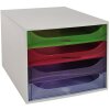 Exacompta ECOBOX zásuvkový box 4 zásuvky duha