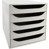 Exacompta ECOBOX zásuvkový box 5 zásuvek šedý DIN A4+ 348x284x290 mm