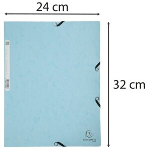 Exacompta 55528E Složka s elastickým uzávěrem Aquarel Pastelově modrá DIN A4 400g/m²