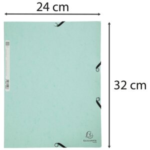 Exacompta 55533E Složka Aquarel A4 pastelově zelená dřevotřísková deska 400g/m²