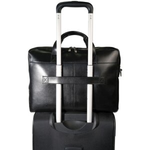 Exacompta taška přes rameno na notebook 2 přihrádky černá kůže Exactive black