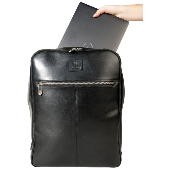 Exacompta 17637E Batoh na notebook kožený černý voděodolný 17" Exactive