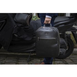 Exacompta 17637E Batoh na notebook kožený černý voděodolný 17" Exactive