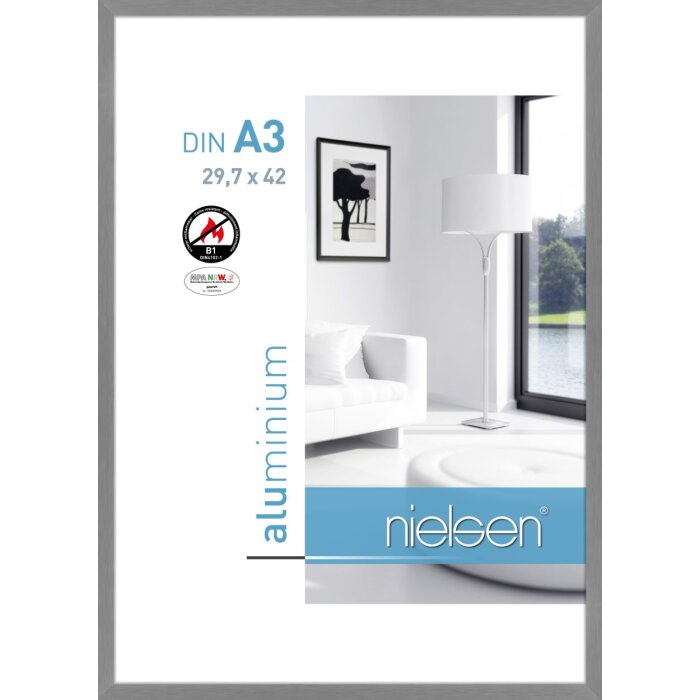 Nielsen protipožární rám C2 structure šedý matný 30x42 cm